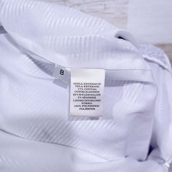 Ann Taylor Mini Seersucker Skirt Blue White Stripe Lined Cotton Womens 2P Petite - Picture 5 of 5